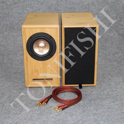 Household 4-inch full frequency subwoofer fever hifi living room bookshelf solid wood passive speaker, 100W 4 ohm/8 ohm, 93dB
