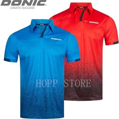 DONIC Table Tennis Jerseys Training T-Shorts 2021 New Style Absorb Sweat Comfort Top Quality Ping Pong Shirt Cloth Sportswear