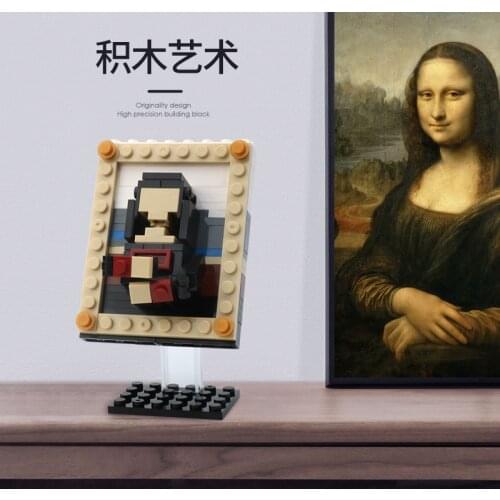 Art Classic Painting Mona Lisa Van Gogh The Scream MOC Het meisje met de parel Model Building blocks Classic kits toy bricks