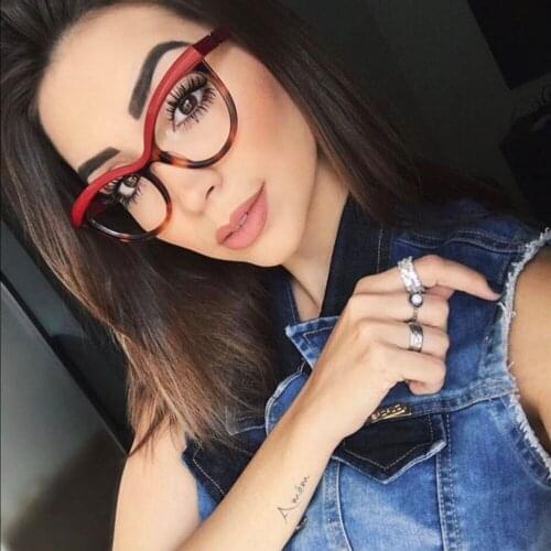 Kachawoo womens optical glasses cat eye red leopard female glasses frame vintage birthday gifts decoration fashion style