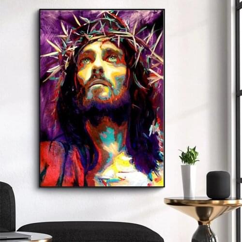 Jesus Canvas Paintings on The Wall Posters and Print Portrait of Jesus Classical Art Wall Pictures for Living BedRoom Wall Decor