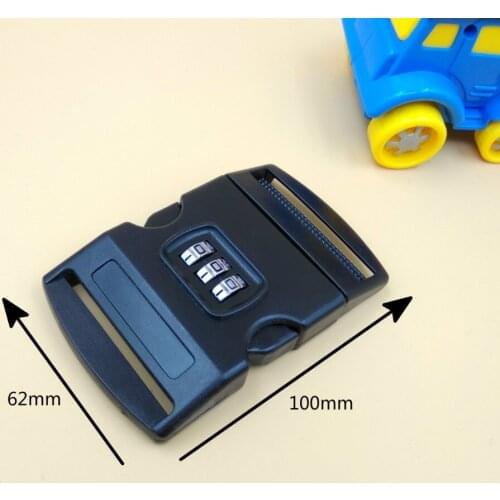 2" For 50mm Webbing Quick Side Release Plastic Lock Key Code Number Combination Buckle DIY Sewing Luggage Strap Belt Accessories