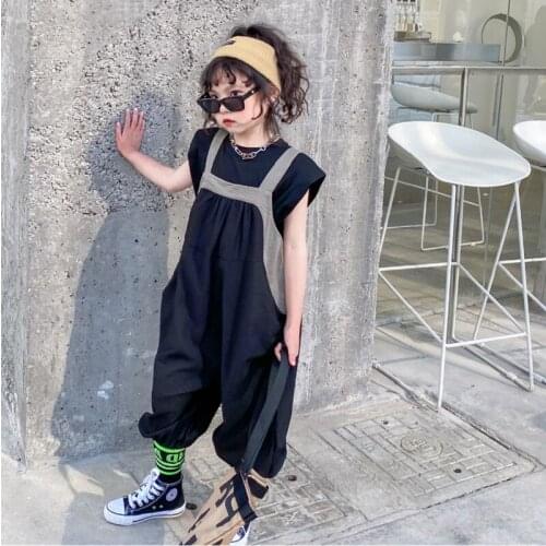 2021 Girls Baby Spring Summer Clothing Set Tops Tees+Overalls Pants,Kids Fashion Casual Birthday Wear Children Clothes Sets
