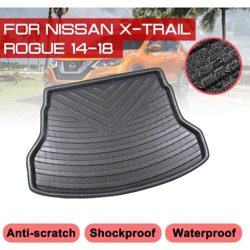 Carpet Car Floor Mat For Nissan X-Trail Rogue 2014 2015 2016 2017 2018 Rear Trunk Anti-mud Cover