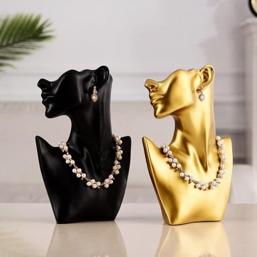 Creative Resin Crafts Earrings Necklace Pendant Portrait Display Stand Props Jewelry Display Shooting Ornaments Gifts