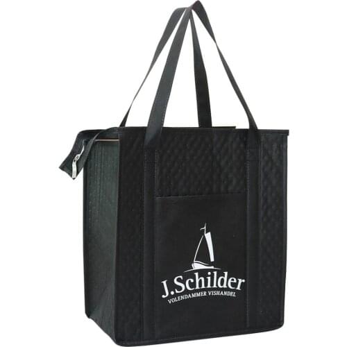 100pcs wholesale Custom Reusable Insulated Cooler Bag for wine/food handle