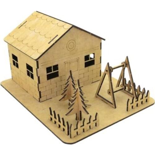 Can be dyed Three-Dimensional Garden House Model wooden painting hobby product material workshop leisure intelligence skills developer