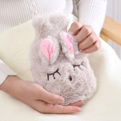 Cartoon Plush Rabbit Hand Warmer Removable And Washable Cloth Set Hand Warmers Water Hot Water Bag Mini Warm Handbag