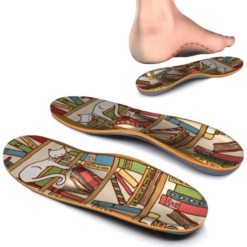 EVA Material Anti-skid Arch Support Insole Creative Animation Patterns Flat Feet Orthotic Inserts Memory Foam Original length