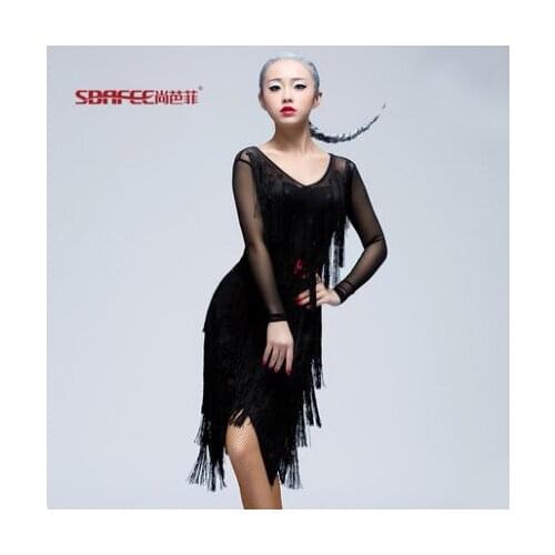 Latin Dance Dress Sexy Tassels Skirts franjas roupas danskleding Dancing Shirts Tanzrock Latein Samba vestido baile latino mujer