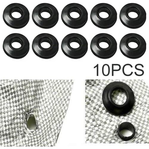 New 10pcs 11mm Hole Rubber Self Sealing Snap Eyelets Grommet Tarpaulin Groundsheet Outdoor Tent Buckle