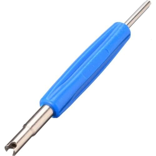 2pcs Valve Cores 2 Way Dual Ended Wheel Tyre Valve Key Remover Tool with Car Bicycle Tyre Tire Valve Core Remover Repair Tool