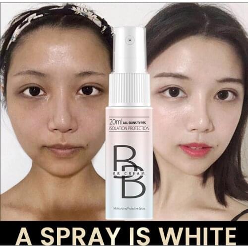 Sunscreen BB Cream Spray Concealer Moisturizing Foundation Makeup Bare Whitening Face Cream Lazy Cosmetics 20ML