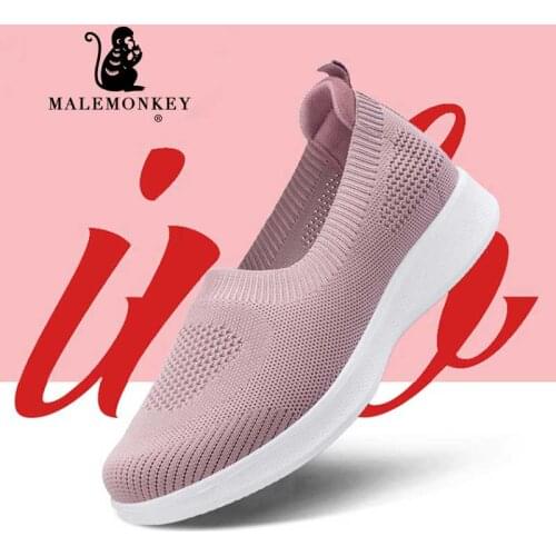 Breathable Women Flat Shoes 2021 Spring Summer Light Weight Casual Sports Shoes Slio On Outdoor Comfortable Female Plus Size 42