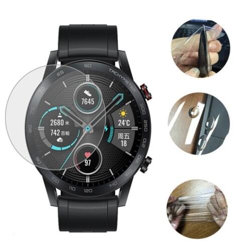 5pcs Anti Scratch HD Tempered Glass For Huawei Honor Watch Magic 2 46mm Smart Watch Protective Full Screen Protector Film Guard