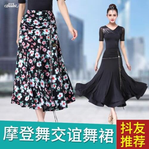 Women New Ballroom Dance costumes Newest Design Woman Modern Waltz Tango skirt /standard Competition skirt S-3XL