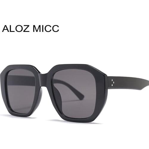 ALOZ MICC New Vintage Women Square Sunglasses Women 2019 Luxury Rivet Oversize Sun glasses For Men Retro Shades Oculos Q446