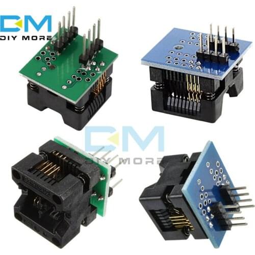 1Pcs SOIC8 SOP8 to DIP8 IC Socket Wide 150mil 200mil Wide-body Seat Programmer Adapter Socket Blue/Green Smart Electronics