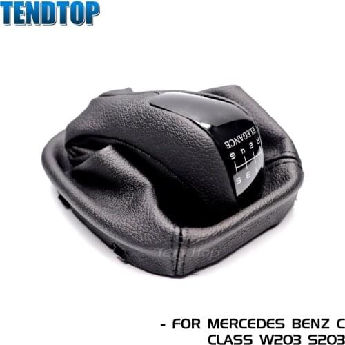 1Pcs For Mercedes-Benz C Class W203 S203 Elegance Classic 5/6 Speed Lever Stick Shift Knob Shifter Gaitor Boot Car Styling