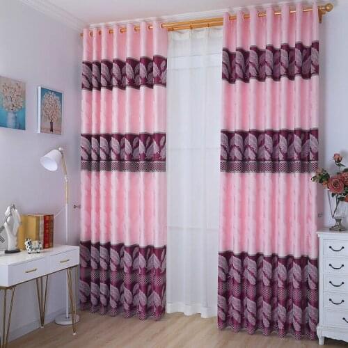 1pcs Modern European-style High-end Living Room Bedroom Balcony Wedding Room Floor Double-sided Jacquard Blackout Curtains F8281