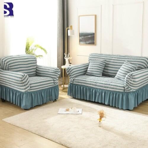 SunnyRain 1-Piece Couch Covers for Sofas I Shaped Sofa Cover Universal Sofa Covers for Living Room