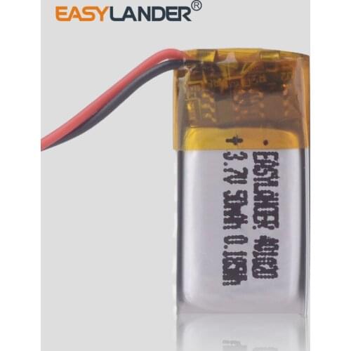 10pcs Bluetooth headset 401120 401020 401220 50mAh mini smart Bracelet rechargeable 3.7V polymer lithium battery