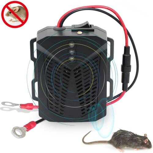 12V Car Rat Rodent Ultrasonic Repellent Marten Shock Vehicle Chases Mice Moles Repeller Engine Compartment Pest Control