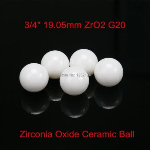 3/4" 19.05mm ZrO2 Zirconia Oxide Ceramic Ball G20 2pcs for valve ball,bearing,homogenizer,sprayer,pump 19.05mm ceramic ball ZrO2