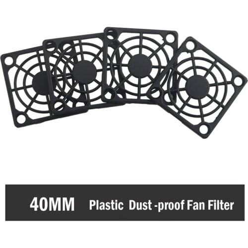 500pcs Gdstime Case Fan Dust Filter Guard 40mm 4cm 1.574in Grill Protector Cover Plastic Filter for PC Computer Cleaning Fan
