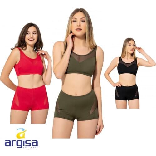 Argisa 5035 Gauze Transparan Shorts Bikini Set 36-44 Turkey Womens Swimwear Fashion Biquini Beachwear Two Piece