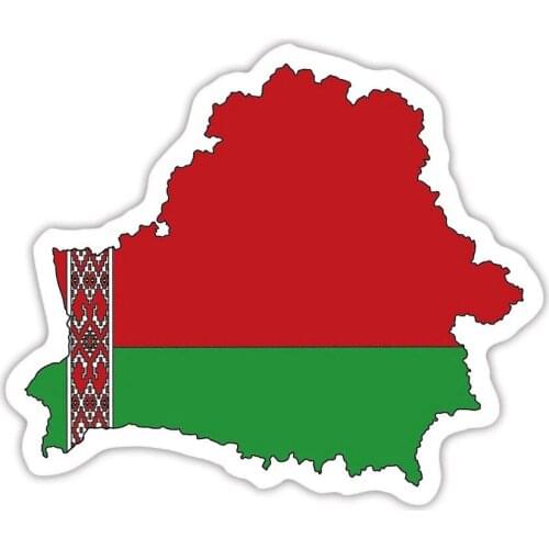A0505# 13cm/17cm Removable Decal Belarus Flag Car Sticker Waterproof Accessories on Bumper Rear Window Laptop