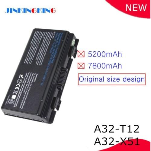 A32-X51 A32-T12 Laptop Battery For ASUS X51H X51L X51R X51RL T12 T12C T12Er T12Fg T12Jg T12Mg T12Ug A32 X51