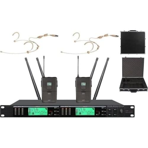 Wireless stage microphones Professional uhf headworn cordless microphones for church