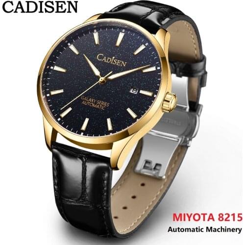 CADISEN Top Brand Men Mechanical Wristwatch Luminous Waterproof Automatic Watch Sapphire Galaxy Series Green Blue Watches Men