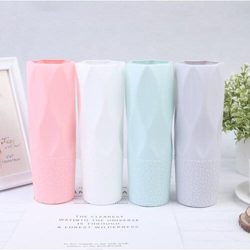 Flower Vase Decoration Home Plastic Vase White Imitation Ceramic Flower Pot