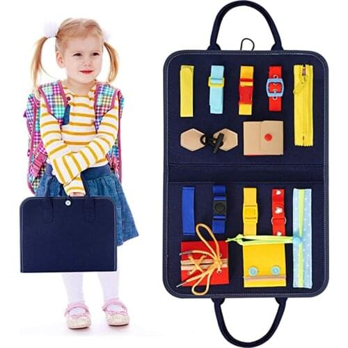 Baby Busy Board Montessori Toys For Toddlers Kids 2 3 4 5 Years Basic Skills Activity Kleuter Speelgoed Brinquedo Educativo