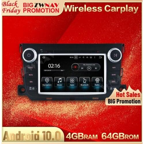 For Mercedes Benz Smart For two 2012 GPS Carplay Android 10.0 Screen Multimedia Player Radio Stereo Cassette Recorder Head Unit