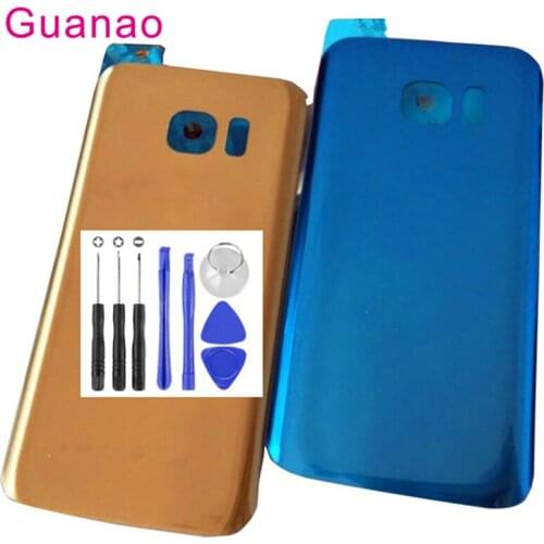 For SAMSUNG Galaxy S7 G9350 S7 EDGE G9350 Back Battery Cover Door Rear Glass Housing Case For 5.5" SAMSUNG S7 edge Battery Cover