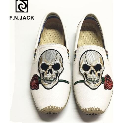 F.N.JACK Mens shoes Loafer Mens designer shoes men Sapato masculino Men casual natural leather loafers Tenis masculino adulto