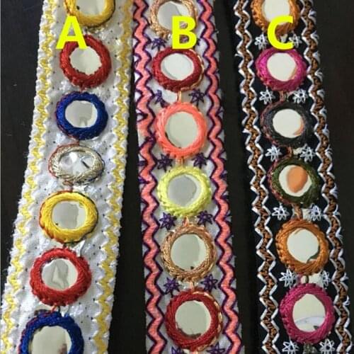 2cm embroidery mirrored ribbon,many styles available,XERY191013A