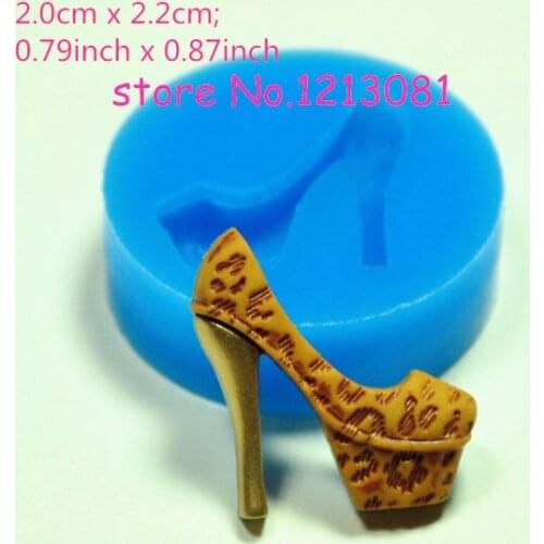 FYL096 High Heeled Shoes Silicone Push Mold Kitsch Jewelry Charms Decoration Mold Mini Resin Mold (Clay Resin Gum Paste Fondant)