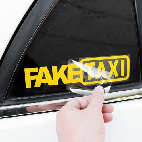 Funny Car Window FAKE TAXI Car Sticker For Audi A3 A4 B6 B8 A6 C5 C6 80 B5 B7 A5 Q5 Q7 TT 8P 100 8L C7 8V A1 A3 Q3 A8 RS