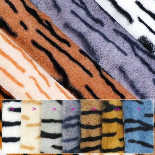 Printed flannel fabric rabbit fur printed tiger pattern zebra sofa plush toy fashion fabric DIY Sewing Craft 1Meter