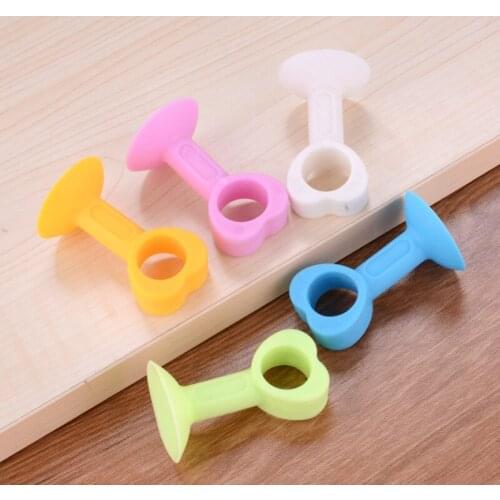 2Pcs Soft Rubber Pad To Protect The Wall Door Stopper Door Fender Attached Silicone Anti-collision Door Stopper Heart Shape