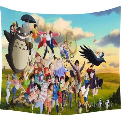 Miyazaki Totoros Summer Manga Tapestry Wall Hanging Art Indoor And Outdoor Decoration
