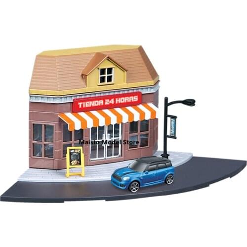 Maisto 1:64 Store models DOWNTOWN SET City model die-cast precision model car Model collection gift