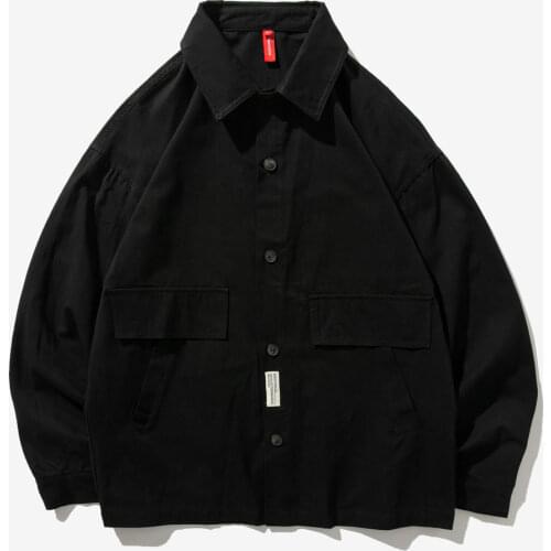 2020 Men Long Sleeve Shirts Casual Fashion Solid Color Turn-down Collar Male Clothing