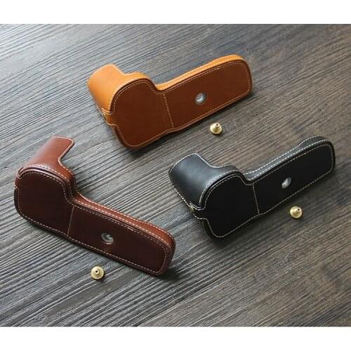 Newest Camera Bag Case For Nikon Z6 Z7 PU Leather Half Body Set Cover With Battery Opening