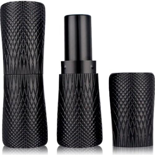 New Makeup 12.1mm Black Empty Lip Lipstick Bottles Tube Snake Skin Shape High Quality Plastic Refillable Bottles 200pcs/lot