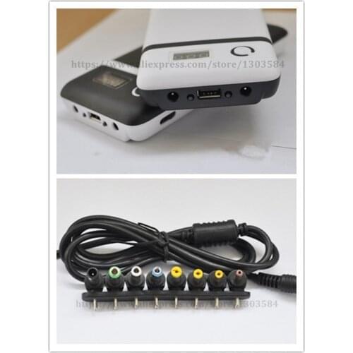 New Mobile Power Supply Six 18650 15600mah Battery Charger power bank + 8pcs connector F Laptop Notebook iphone free Ship